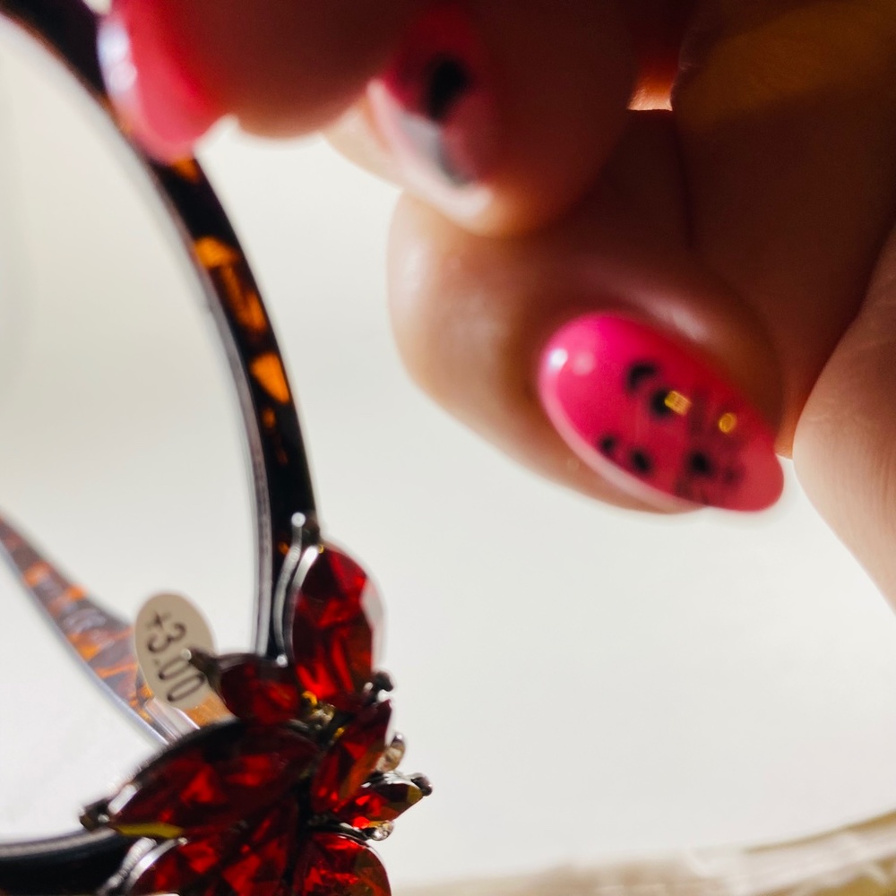 Vintage Vixen tortoise frames with Cherry Red rhinestones +3.00 reading glasses - Picture 3 of 5